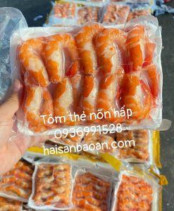 Nõn tôm thẻ hấp sơ to chọn