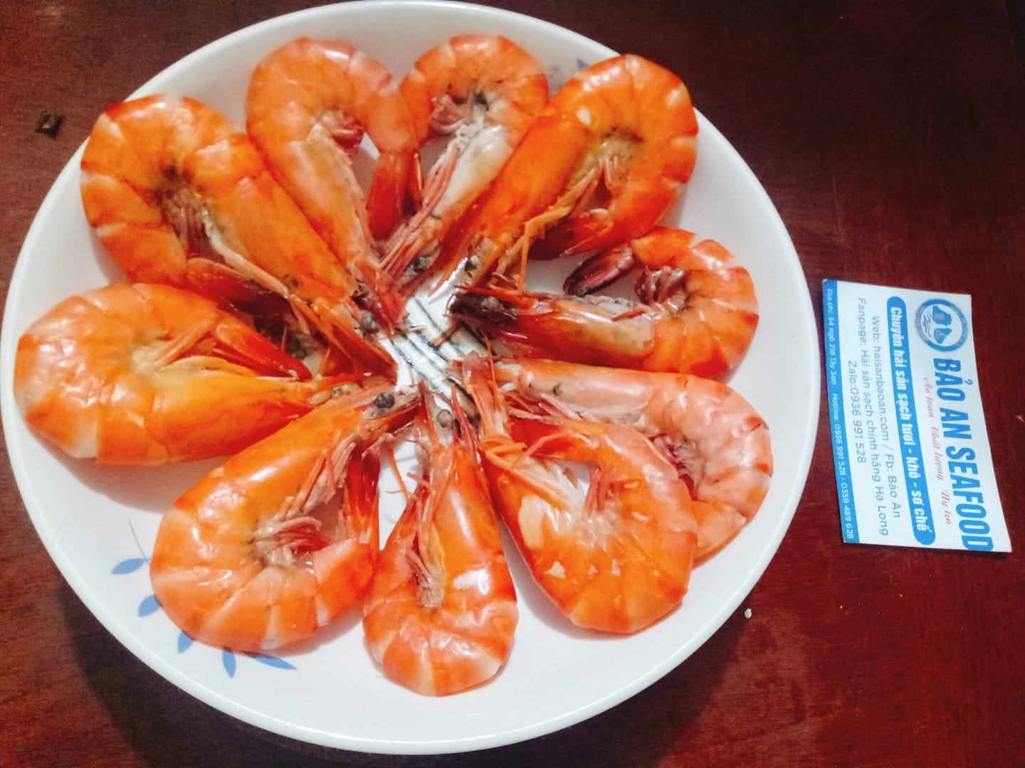 Tôm sú biển hấp ngon bổ