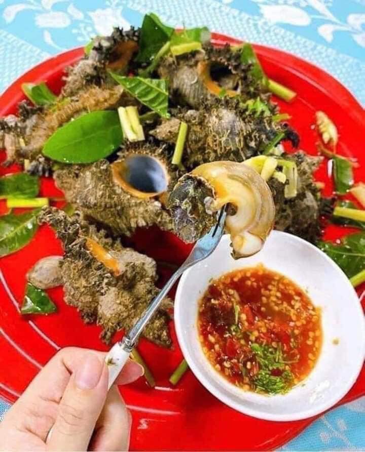 Ốc sư tử chấm mắm