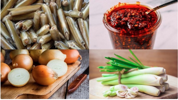 Nguyên liệu làm Ốc móng tay xào sa tế