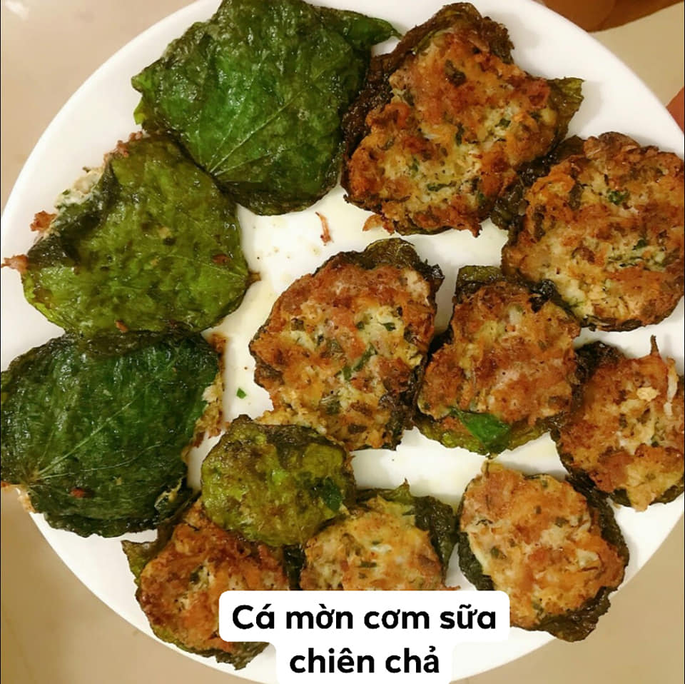 Hoàn thành món cá mờn cơm sữa chiên chả thơm ngon