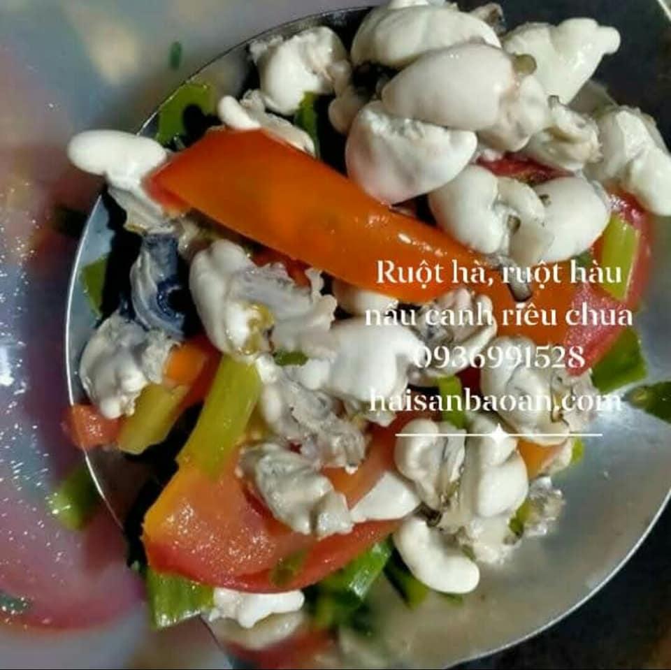 Thành phẩm nấu ruột hàu canh chua ngon