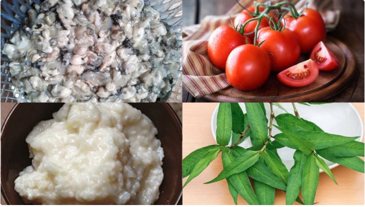 Nguyên liệu nấu ruột hàu nấu canh chua