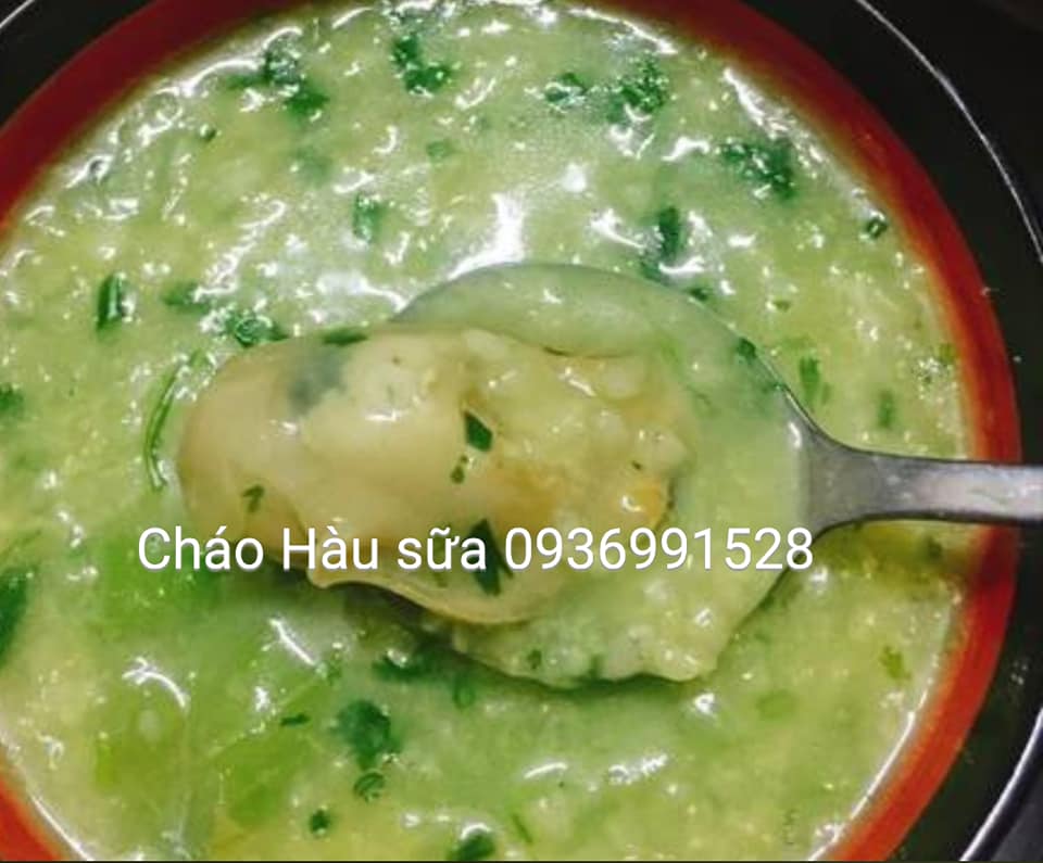 Hoàn thành cháo hàu sữa thơm ngon