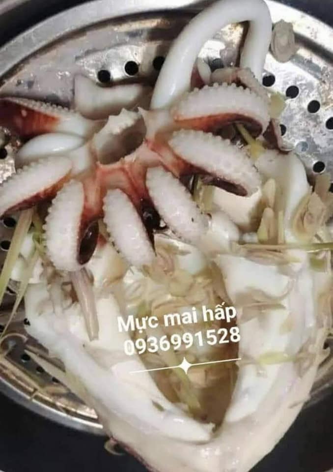 Mực mai hấp bia thơm ngon